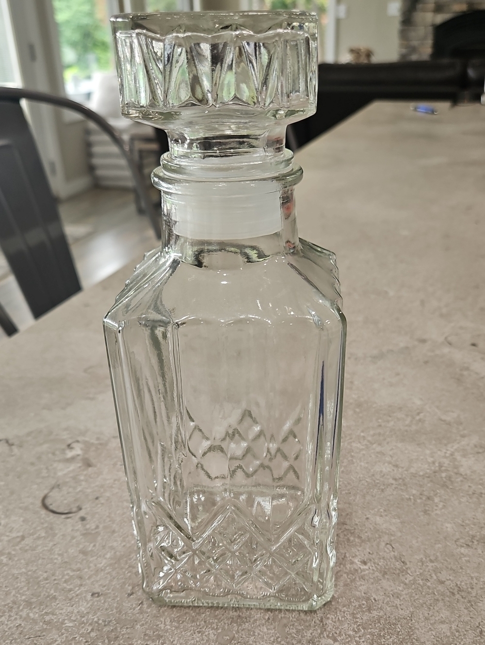 Vintage Bormioli Rocco Selecta Decanter Cut Glass Decanter with Stopper